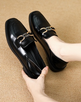 Flat soft soles shoes black small lazy shoes