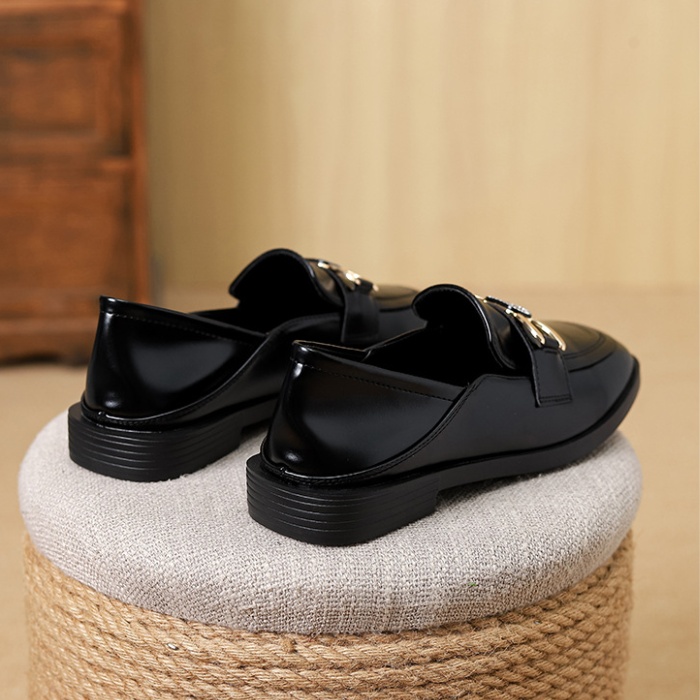 Flat soft soles shoes black small lazy shoes