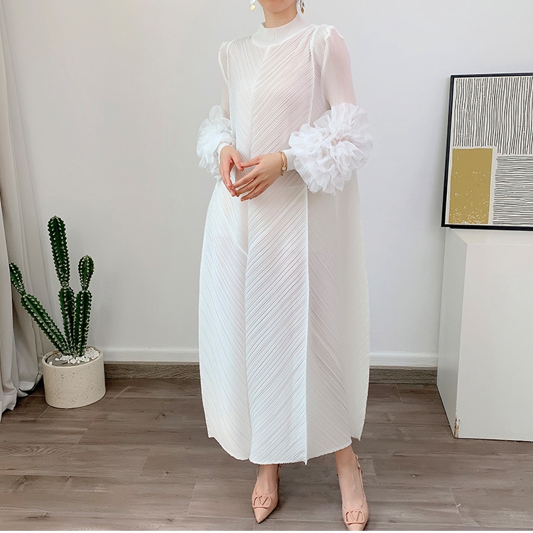 Loose long spring and summer disk flowers temperament dress