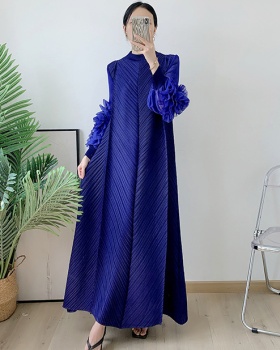 Crimp spring and summer long temperament dress for women