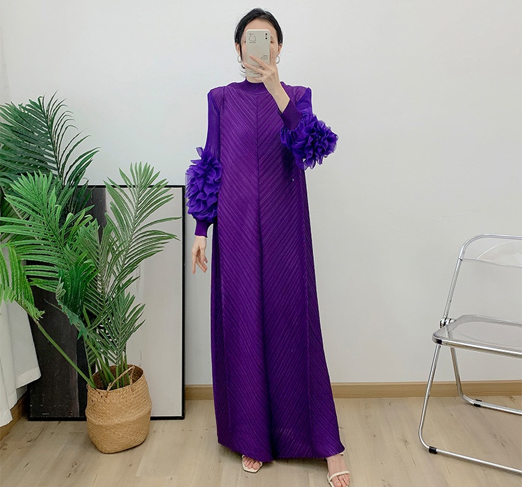 Crimp spring and summer long temperament dress for women