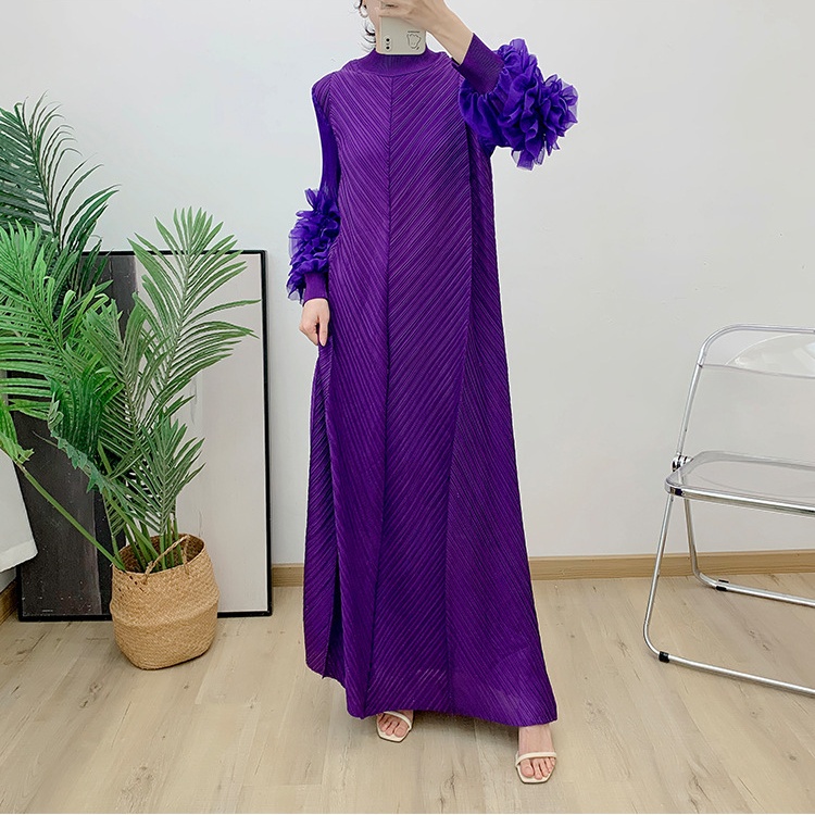 Crimp spring and summer long temperament dress for women