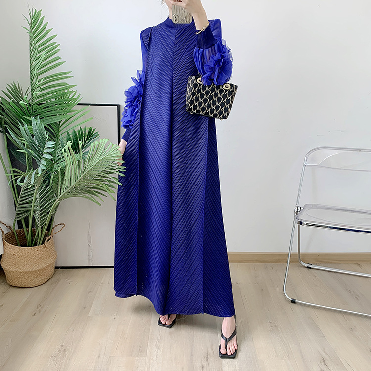 Crimp spring and summer long temperament dress for women