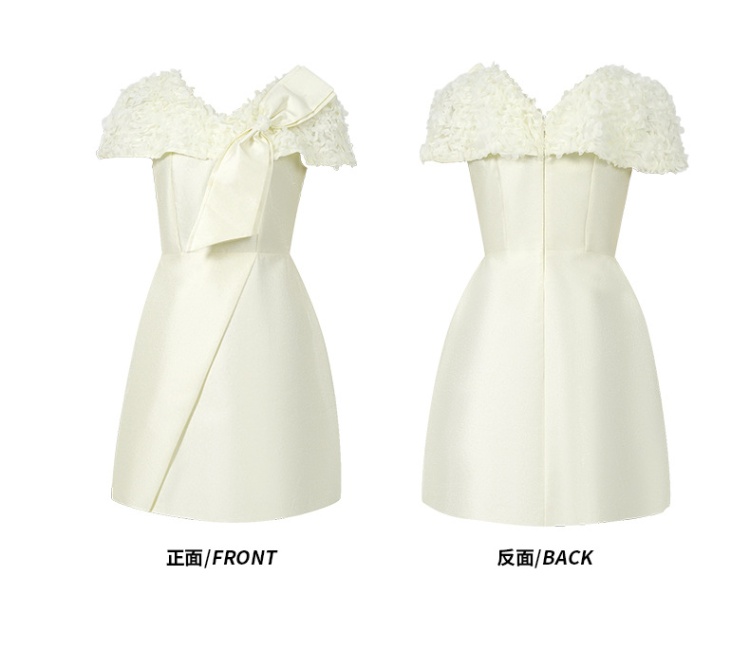 Western style show young summer bow slim dress