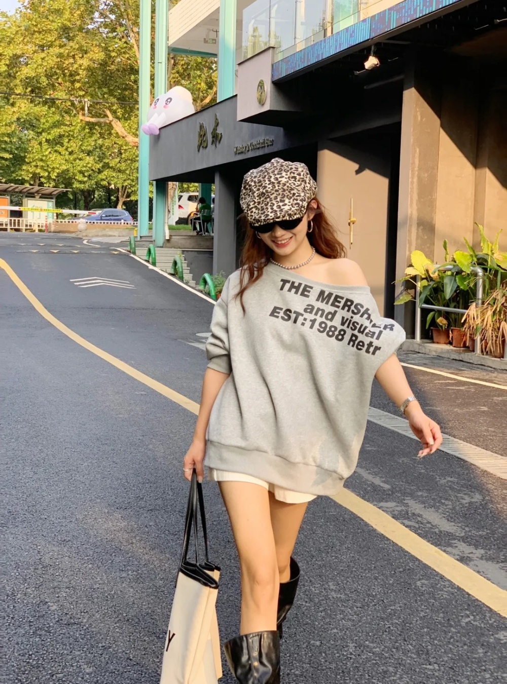 Autumn American style loose tops long sleeve lazy hoodie