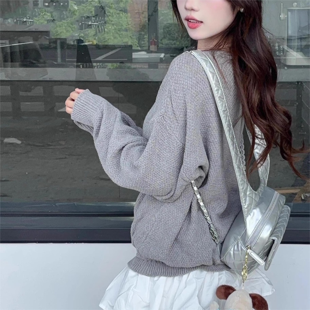 Pseudo-two sweater long tops for women