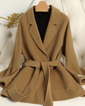 Woolen temperament overcoat short woolen coat for women