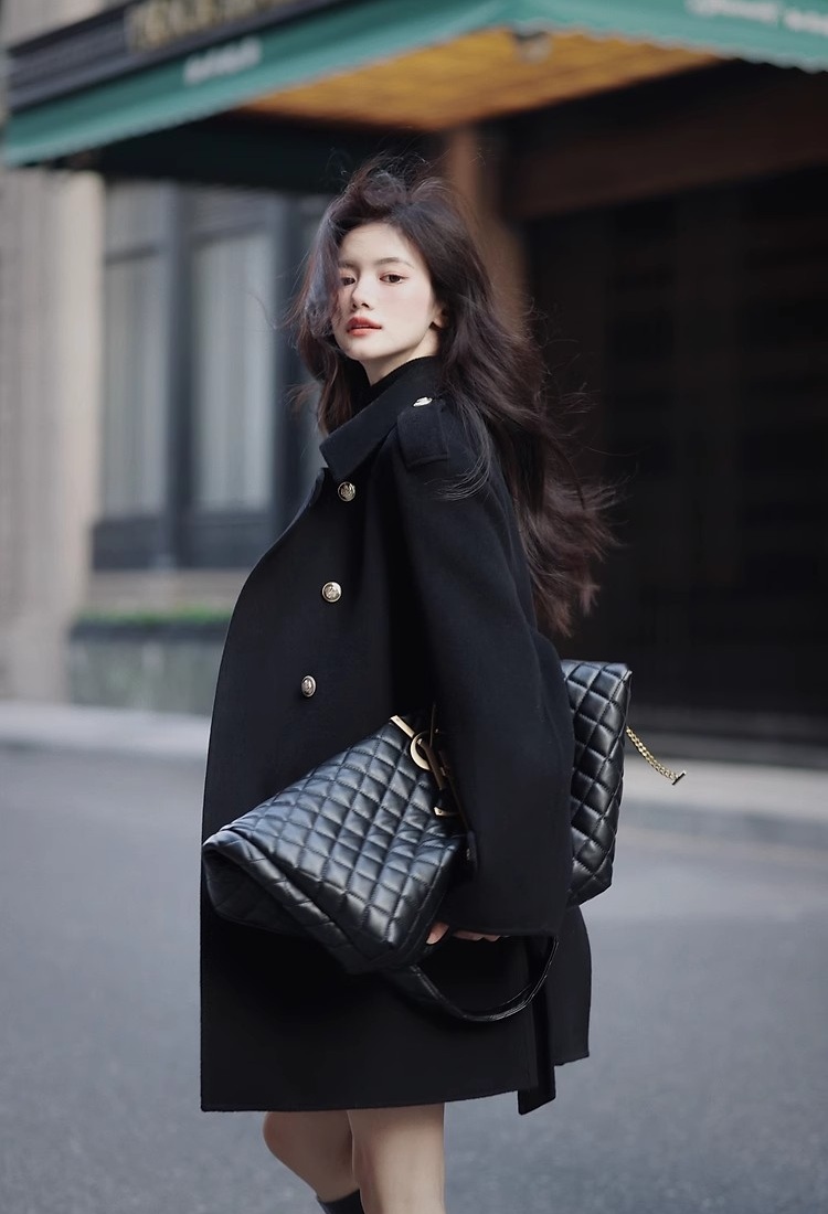 Autumn and winter woolen coat overcoat for women