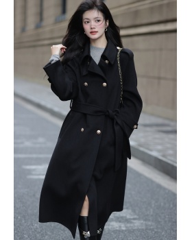 Retro overcoat woolen woolen coat for women