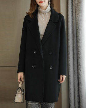 Thick woolen coat long business suit for women