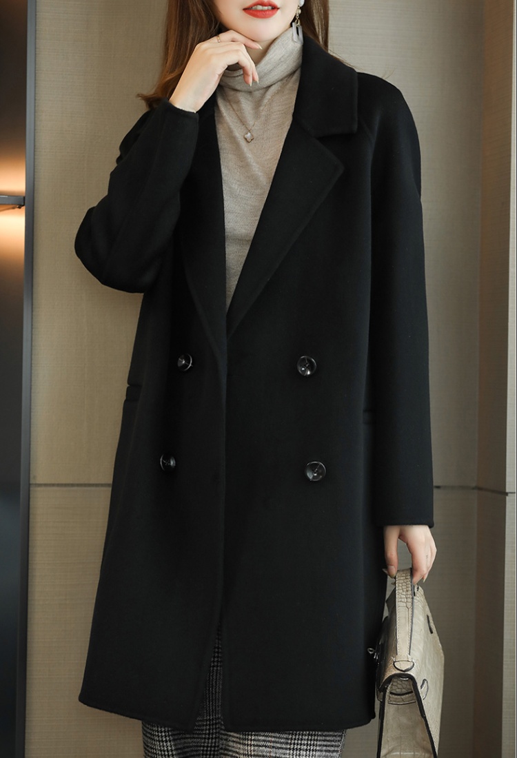 Thick woolen coat long business suit for women