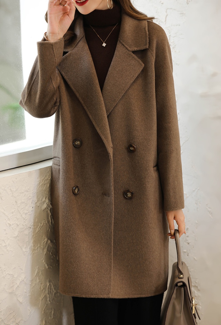 Thick woolen coat long business suit for women