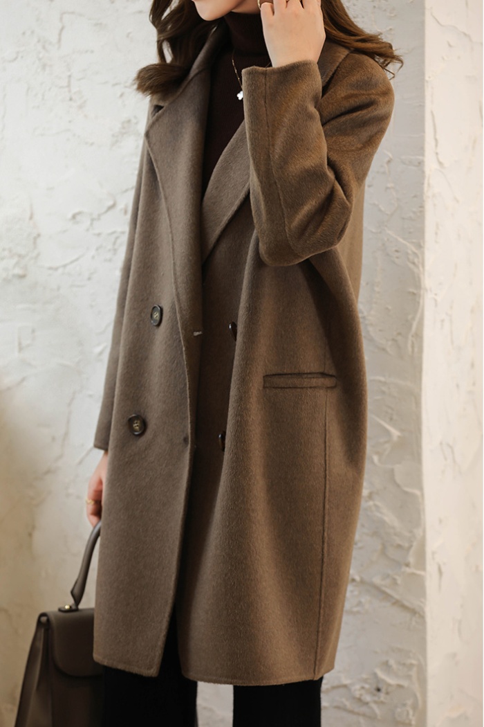 Thick woolen coat long business suit for women