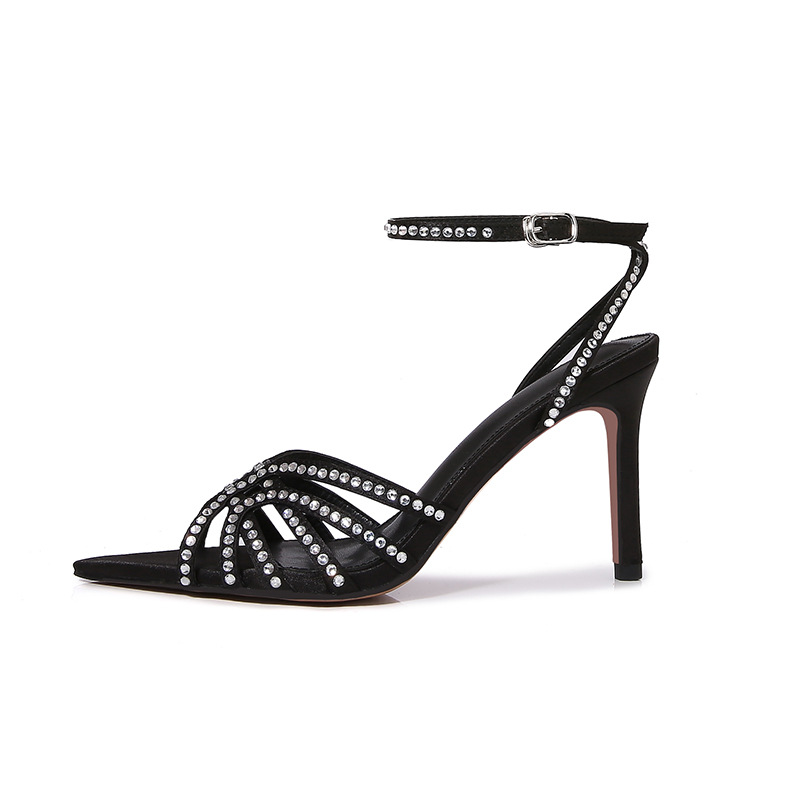 All-match high-heeled shoes fine-root sandals