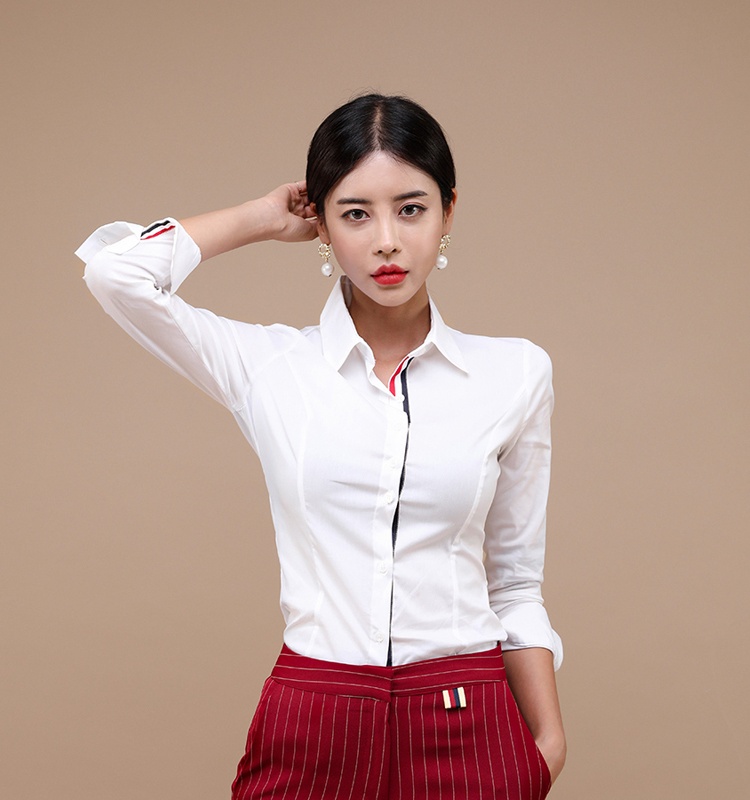 Fashion spring and autumn Korean style profession shirt for women