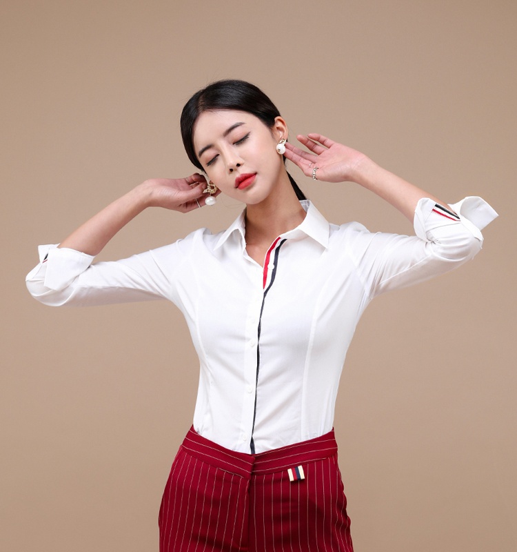 Fashion spring and autumn Korean style profession shirt for women