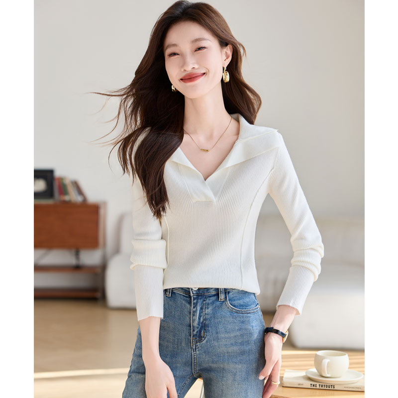 Korean style autumn bottoming shirt pullover knitted tops