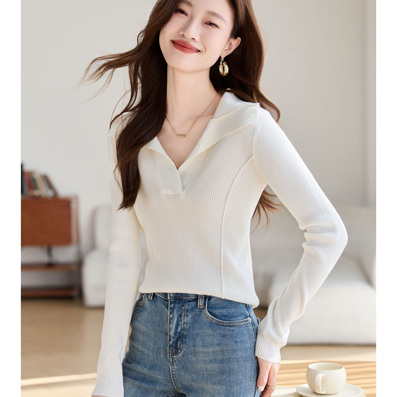 Korean style autumn bottoming shirt pullover knitted tops