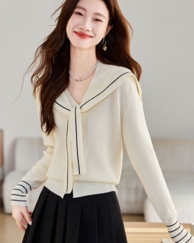 Loose slim all-match shawl knitted autumn cardigan 2pcs set