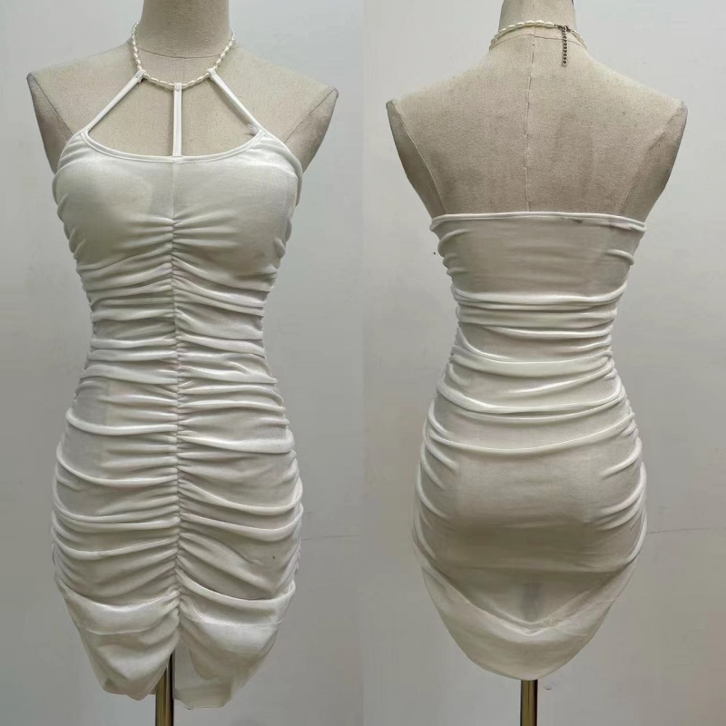 Pearl tight dress white formal dress for women