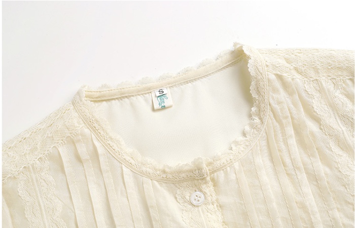 France style lace shirt sunscreen tender tops