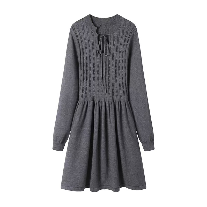 Short sweater dress gray dress for women