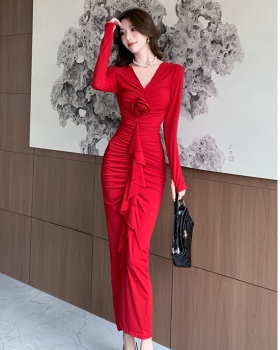 Package hip fashion long dress irregular dress