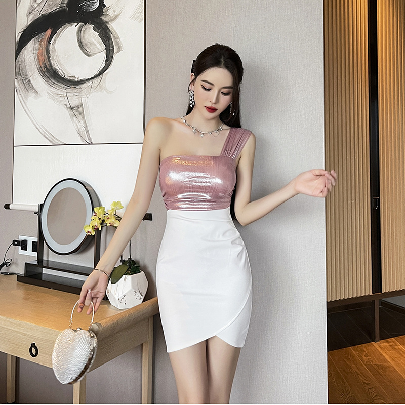 Slim overalls T-back nightclub temperament dress for women