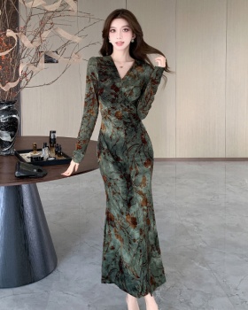 Autumn and winter long dress jumpsuit for women