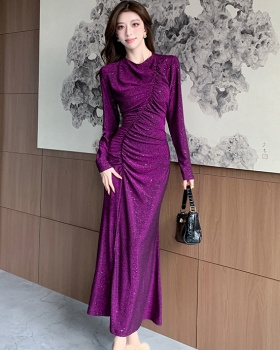 Simple liangsi jumpsuit autumn and winter long dress for women