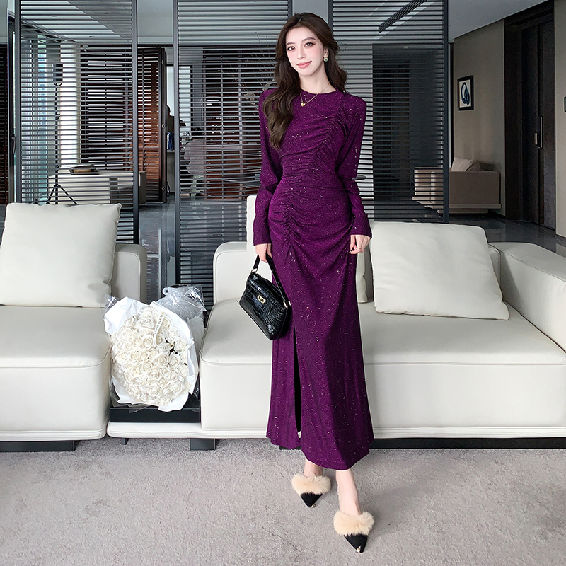 Simple liangsi jumpsuit autumn and winter long dress for women