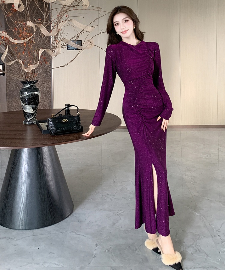 Simple liangsi jumpsuit autumn and winter long dress for women