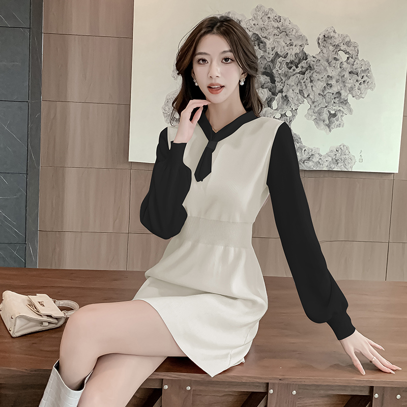 Slim chanelstyle autumn and winter Korean style dress