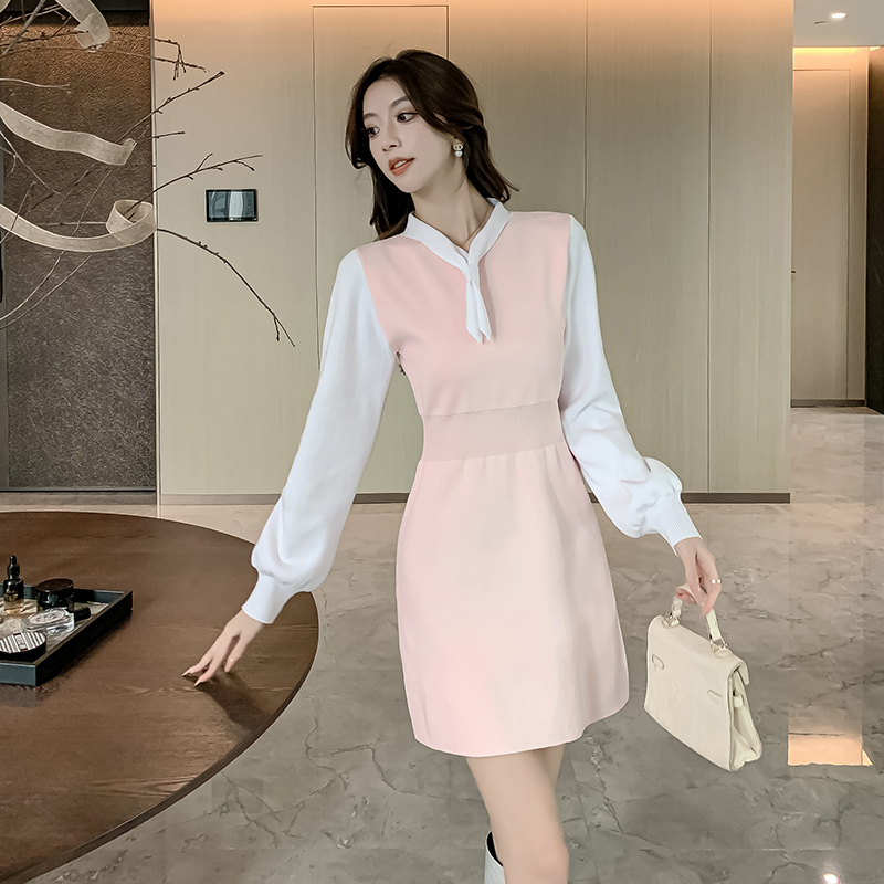 Slim chanelstyle autumn and winter Korean style dress