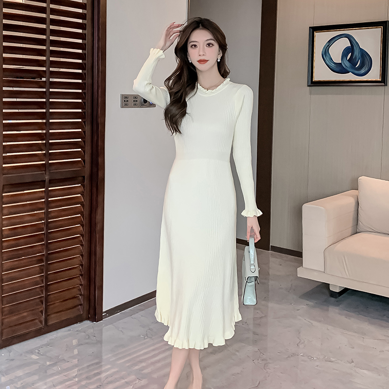 Autumn and winter bottoming knitted fashion dress for women