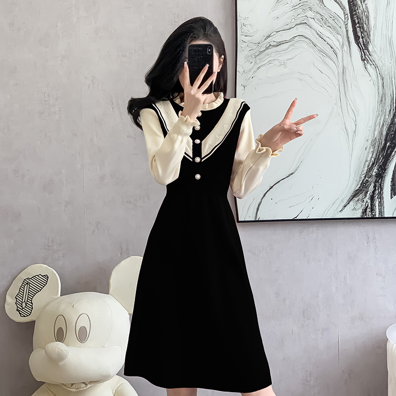 Long sleeve temperament chanelstyle autumn and winter dress