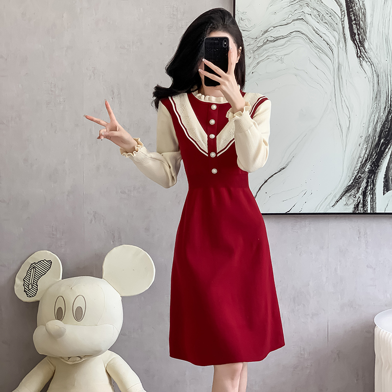 Long sleeve temperament chanelstyle autumn and winter dress