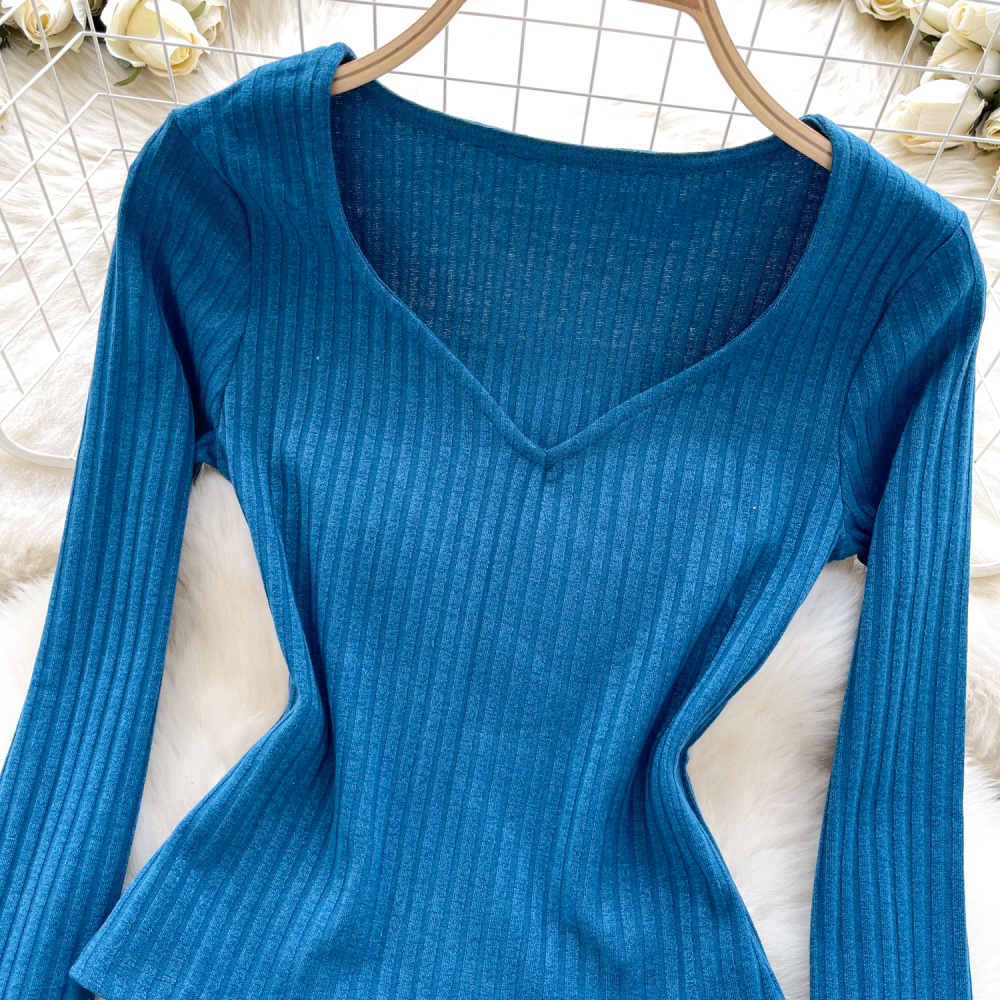 Fashion all-match sweater European style slim tops