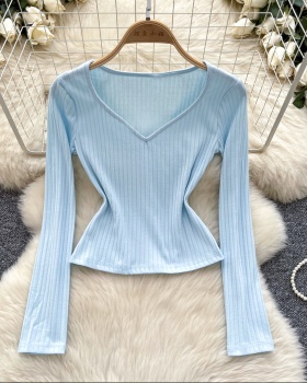 All-match fashion sweater simple bottoming shirt for women