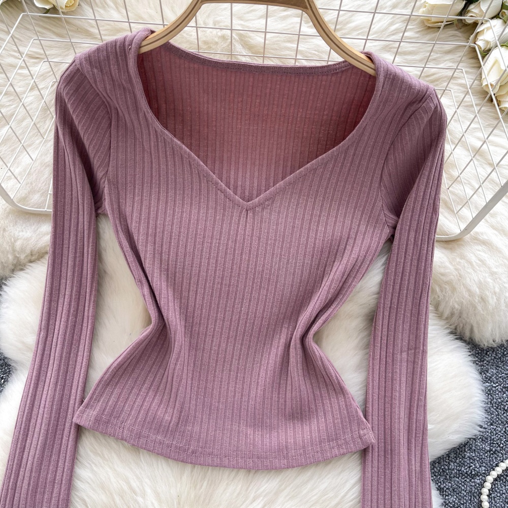 All-match fashion sweater simple bottoming shirt for women