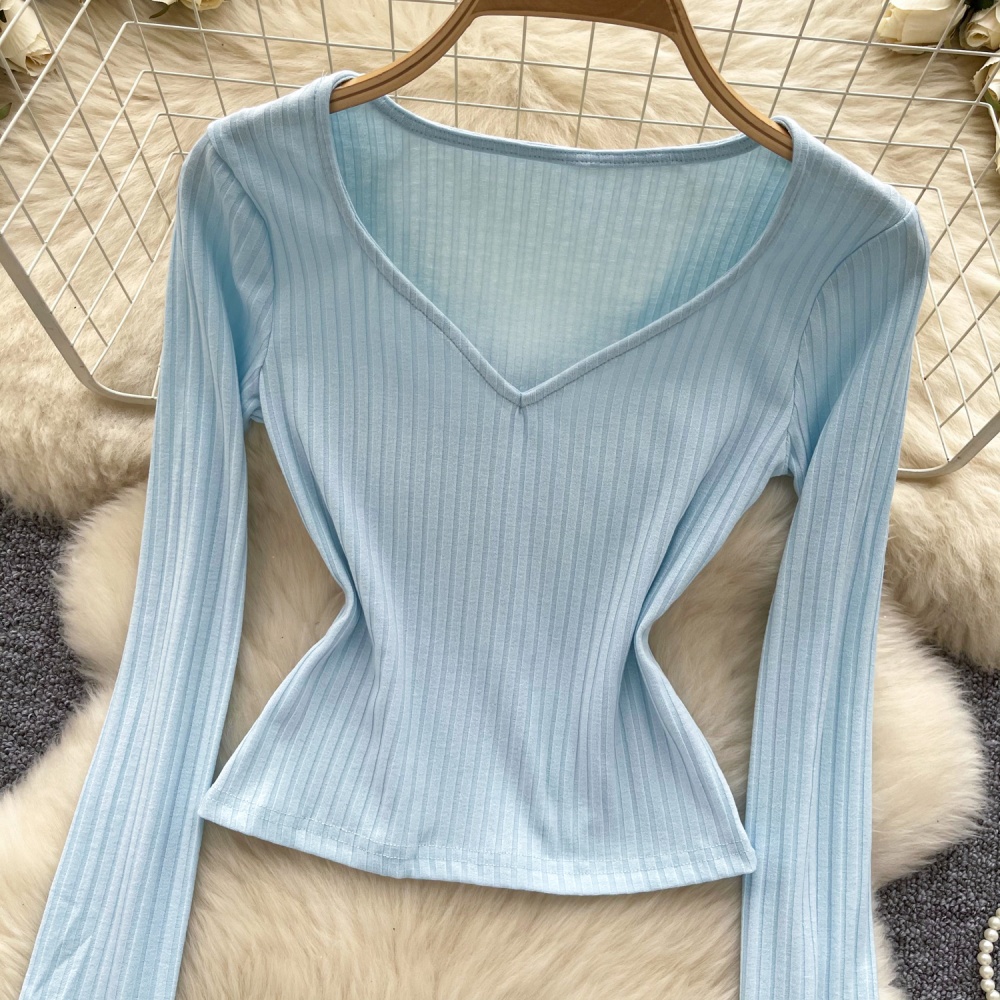 All-match fashion sweater simple bottoming shirt for women