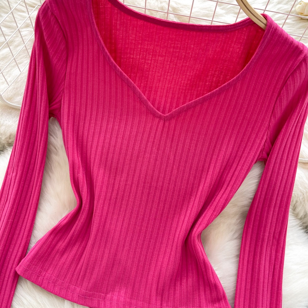 All-match fashion sweater simple bottoming shirt for women