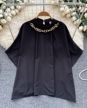 Metal loose shirt chain light tops for women