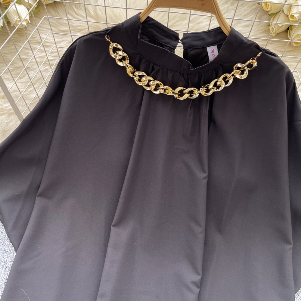 Metal loose shirt chain light tops for women