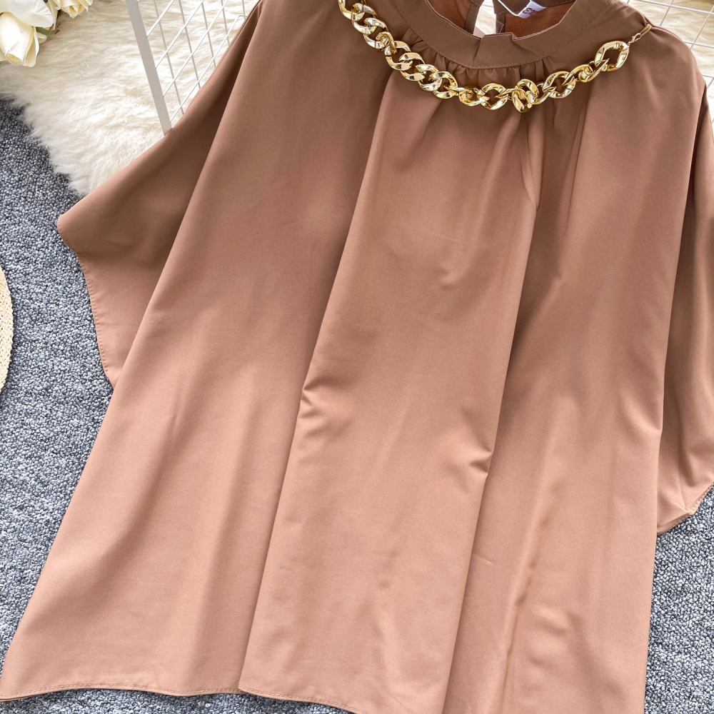 Metal loose shirt chain light tops for women