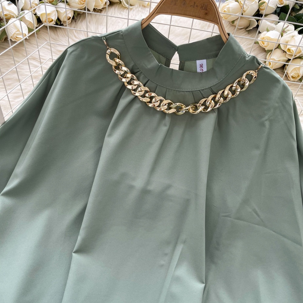 Metal loose shirt chain light tops for women