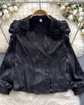 Long sleeve commuting shirt satin business suit