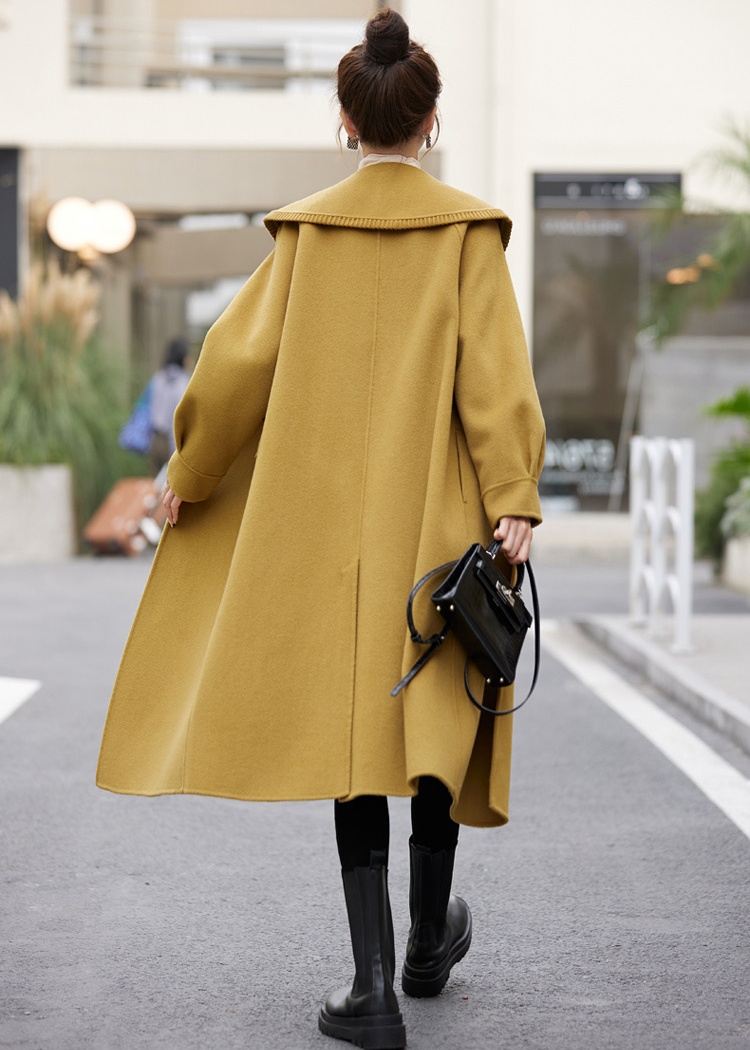 Woolen chanelstyle overcoat temperament coat for women