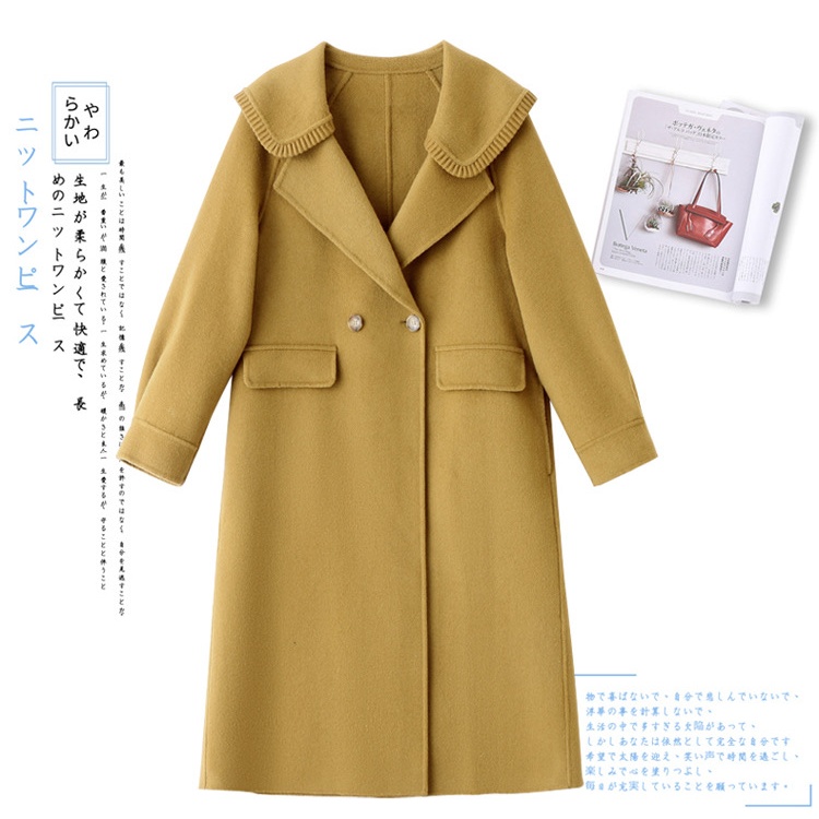 Woolen chanelstyle overcoat temperament coat for women