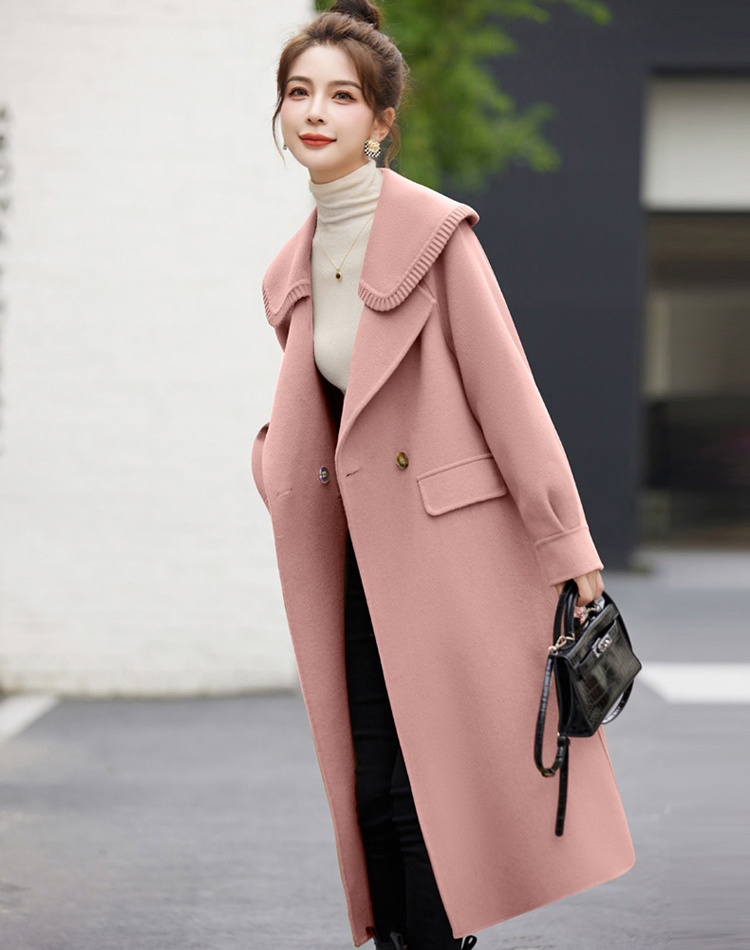 Woolen chanelstyle overcoat temperament coat for women